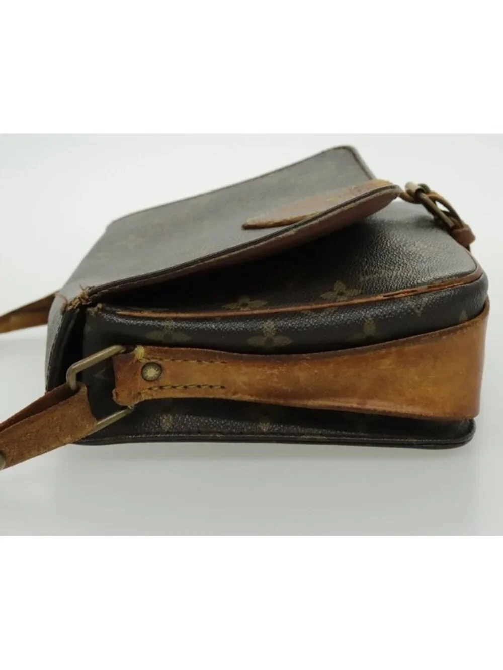 Authentic LOUIS VUITTON Monogram Cartouchiere MM Shoulder Bag M51253 LV